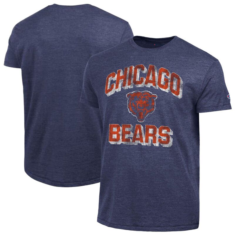 はやりっ児 レディース トップス プルオーバー Men\u0027s Champion Heather Navy Chicago Bears Ultimate Tri-Blend T-Shirt Brs Navy 米国海軍