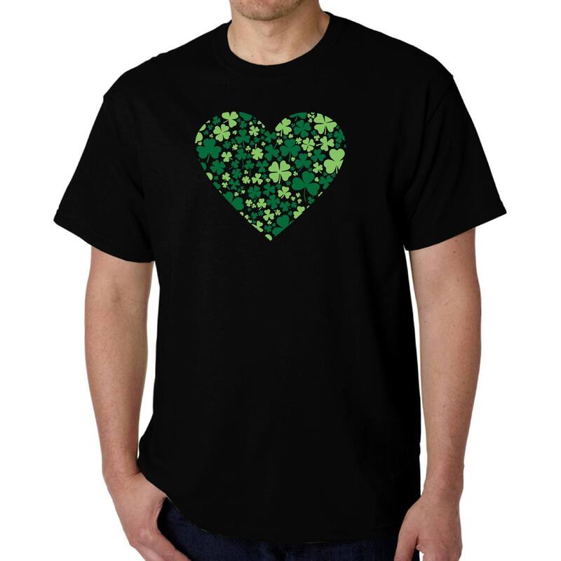 エルエーポップアート レディース トップス Tシャツ LA Pop Art Clover Heart - Men's Word Art-Shirt Black ブラック|ReVida 店