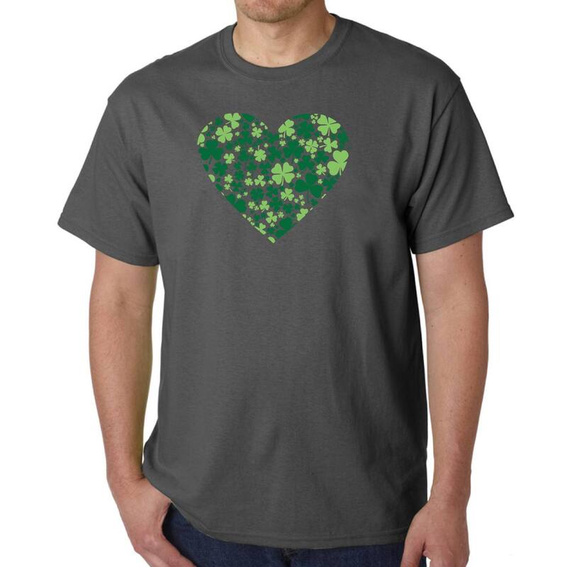エルエーポップアート レディース トップス Tシャツ LA Pop Art Clover Heart - Men's Word Art-Shirt Grey グレー｜ReVida 店