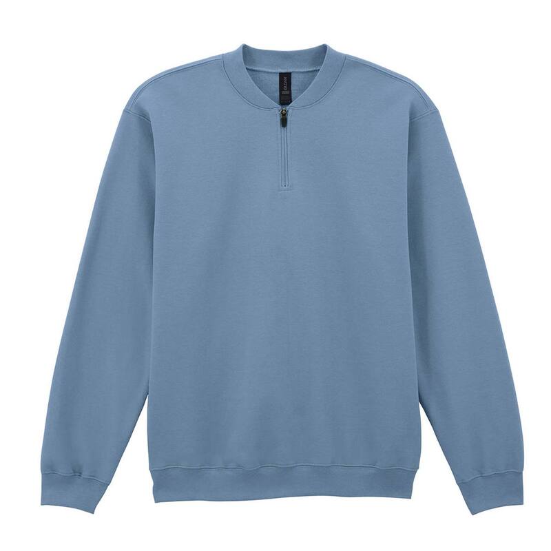 ギルダン レディース アウター 編み物・プルオーバー ハーフジップ 流汗 プルオーバー Gildan Unisex Adult Softstyle Midweight Quarter Zip Sweatshirt Stone Blue 青色 ニット・セーター-セーター-レディースファッション