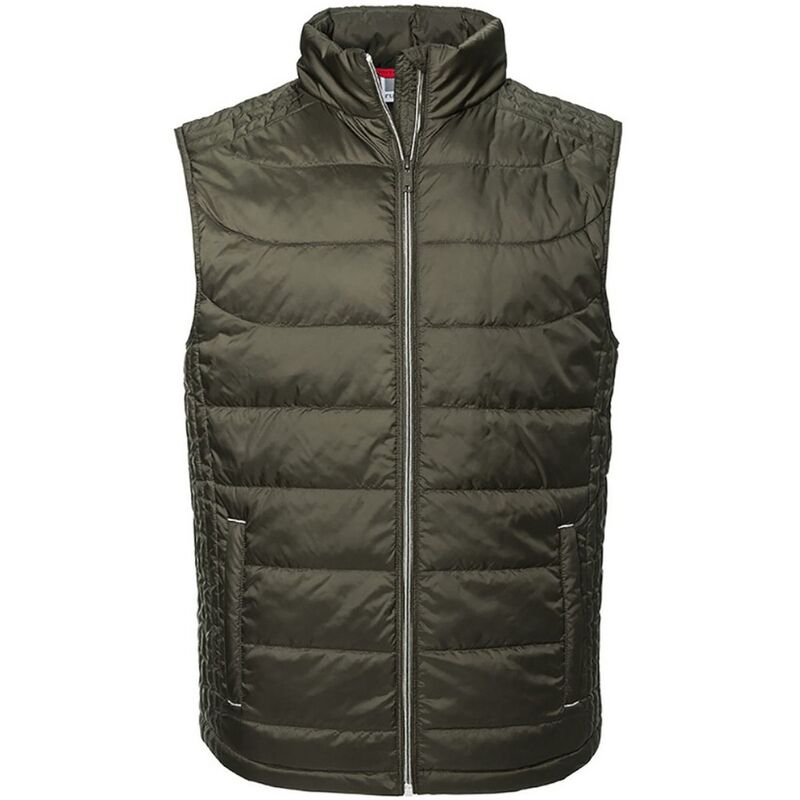 ラッセルアスレチック レディース アウター ジャケット・ブルゾン Russell Athletic Russell Mens Nano Padded Bodywarmer Dark Olive オリーブ｜ReVida 店