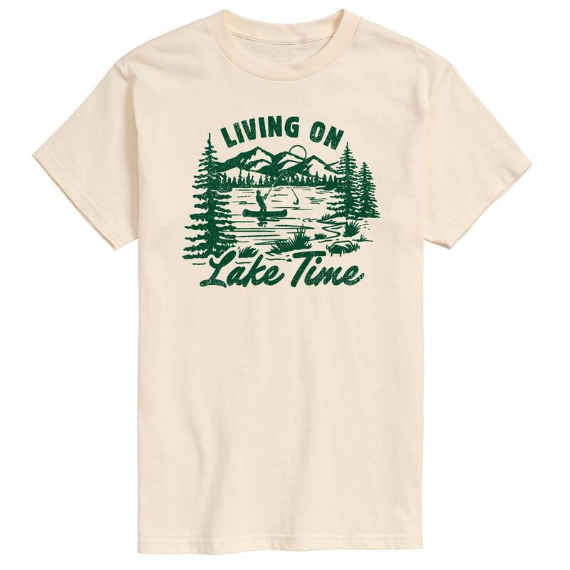 アニメキャラクター レディース トップス Tシャツ グラフィック Licensed Character Men's Living On Lake Time Graphic Tee Cream クリーム|ReVida 店
