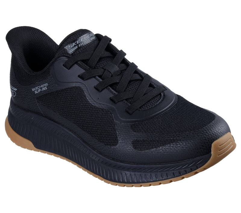 スケッチャーズ レディース シューズ スニーカー BOBS by Skechers Hands Free Slip-ins Bobsport Squad Chaosolid Step Men'shoes Black Gum ブラック