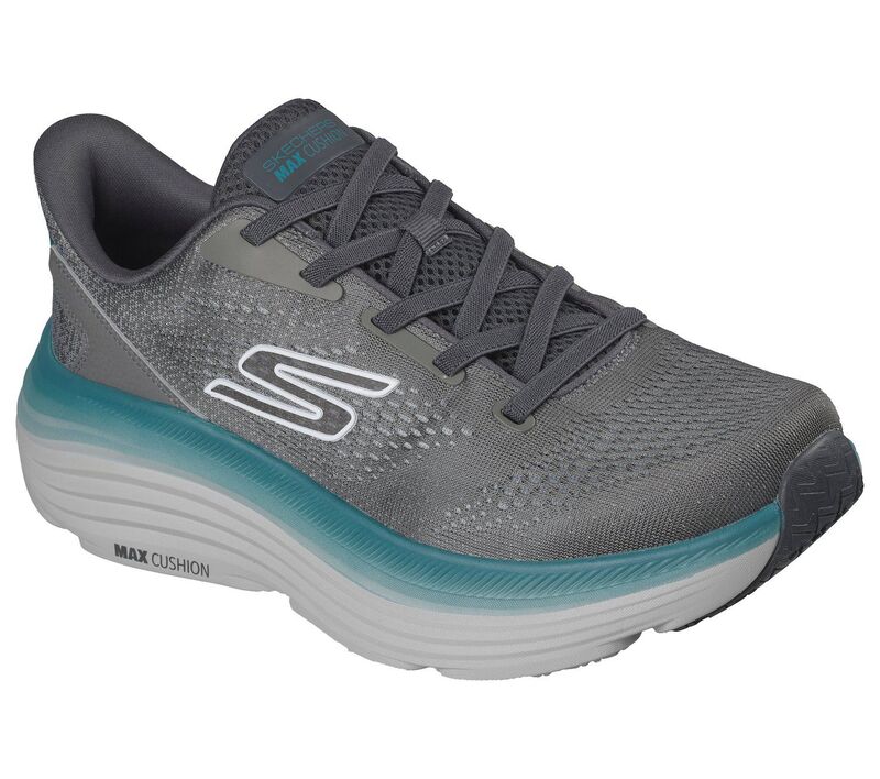 スケッチャーズ レディース シューズ スニーカー Skechers Max Cushioning Endeavour Kauska Men\u0027s Athletic Shoes Charcoal 濃灰色