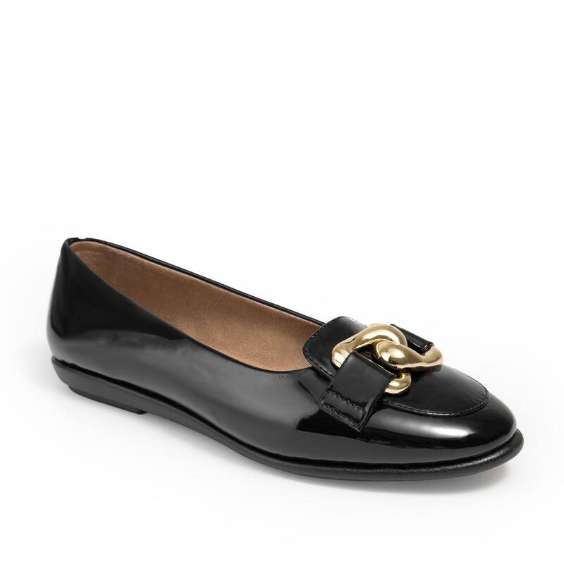 エアロソールズ レディース シューズ サンダル Aerosoles Bell Women\u0027s Ballet Flats Black Gold 黒いこと