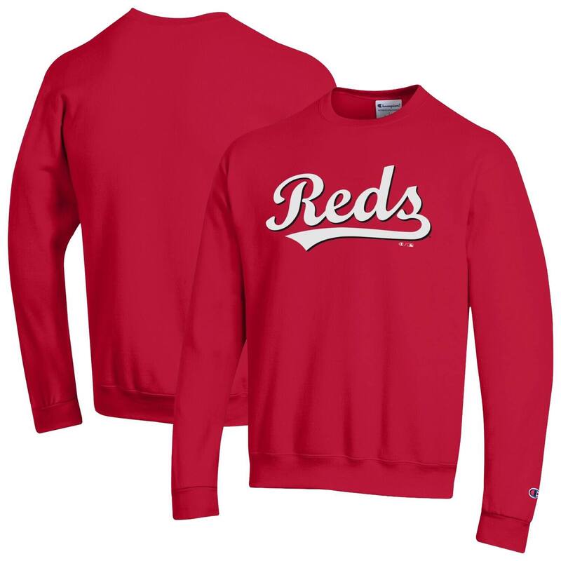 チャンピオン レディース トップス Tシャツ スウェット Men's Champion Red Cincinnati Reds Powerblend Wordmark Sweatshirt Red レッド｜ReVida 店