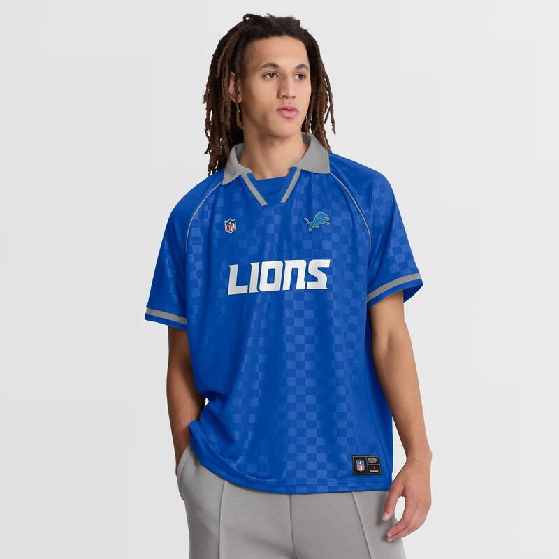 ファナティクス レディース トップス Tシャツ Vネック ポロシャツ Men's Fanatics Blue/Gray Detroit Lions Homerun Raglan V-Neck Polo Lns Blue ブルー