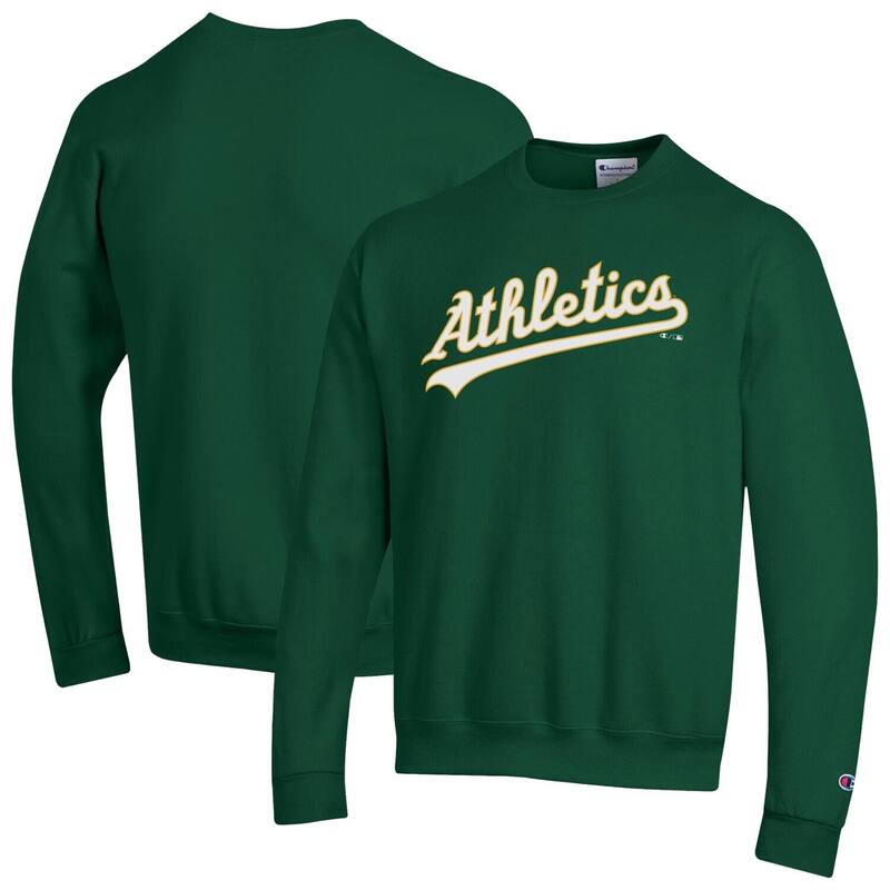 チャンピオン レディース トップス Tシャツ スウェット Men's Champion Green Athletics Powerblend Wordmark Sweatshirt Oas Green グリーン