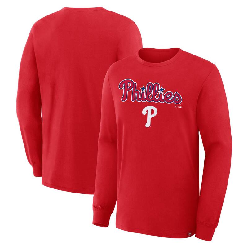 ファナティクス レディース トップス プルオーバー Men\u0027s Fanatics Red Philadelphia Phillies Lock-Up Legacy Long Sleeve T-Shirt Phl Red 赤いこと