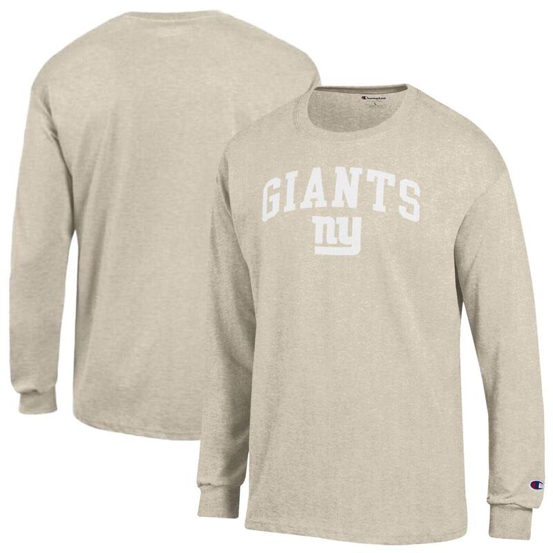 チャンピオン レディース トップス Tシャツ ジャージー Men's Champion Oatmeal New York Giants White Ink Jersey Long Sleeve T-Shirt Gia Multi マルチカラー｜ReVida 店 10,485円