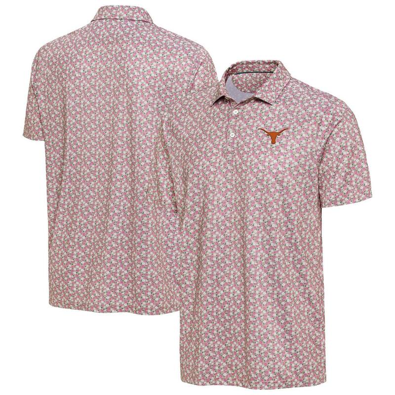アンティグア レディース トップス プルオーバー スポーツシャツ Men\u0027s Antigua Pink Texas Longhorns Desert Dry Dogwood Polo Tex Pink サクラ色