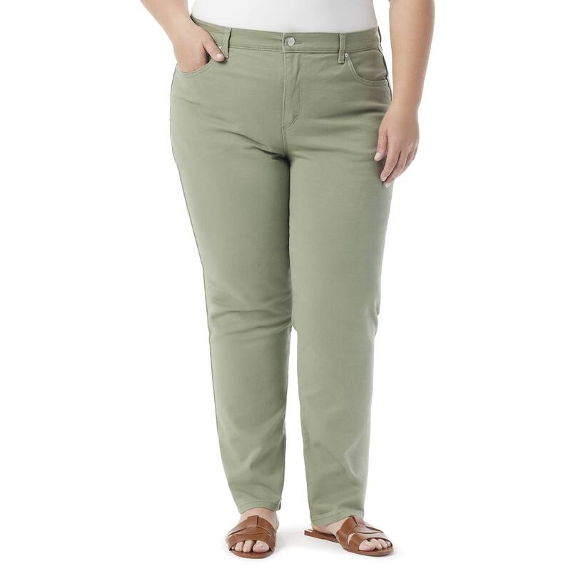 グロリアバンデービルト レディース ボトムス デニムパンツ プラスサイズ ジーンズ Plusize Gloria Vanderbilt Amanda Classic Jeans Garden Sage セージ|ReVida 店