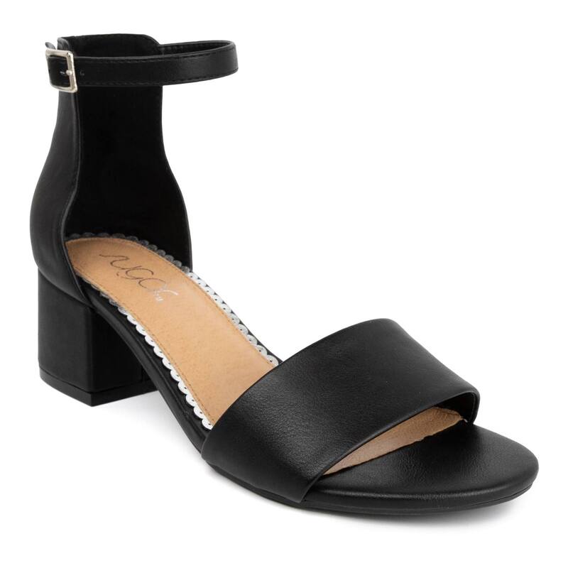 シュガー レディース シューズ サンダル ヒール sugar Noelle Women's Block Heel Sandals Black Smooth ブラック