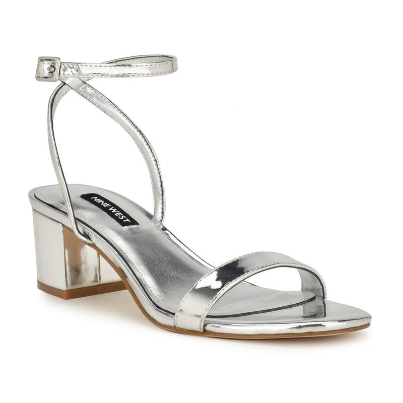 ナインウェスト レディース シューズ サンダル Nine West Allora Women's Dressandalsilver Mirror Metallic シルバー
