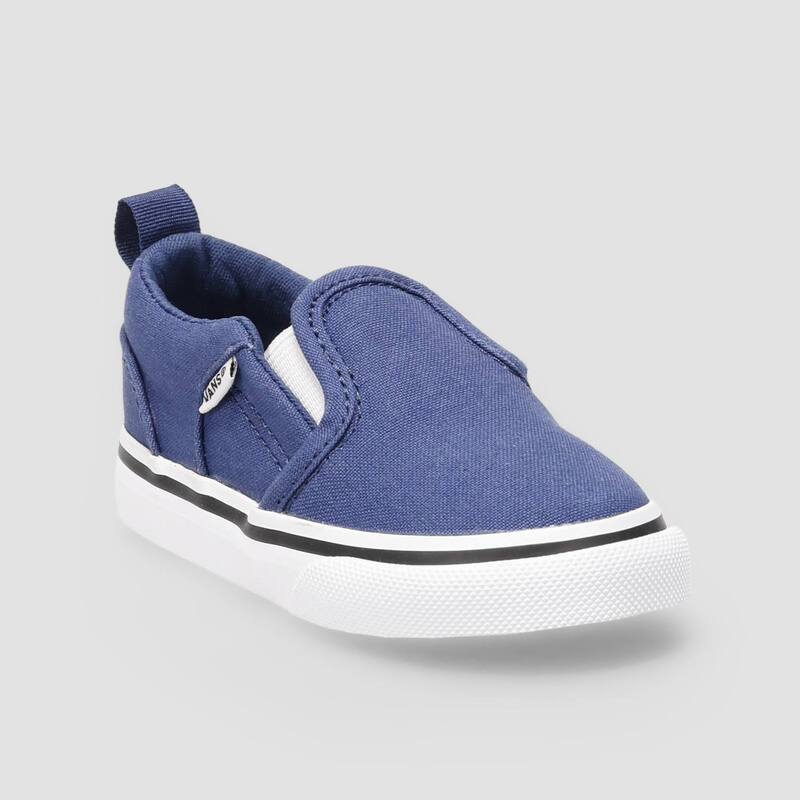 バンズ レディース シューズ スニーカー Vans Asher V Baby/Toddler Girls\u0027 Slip-On Shoespace Deep Indigo インディゴ レディース靴-靴