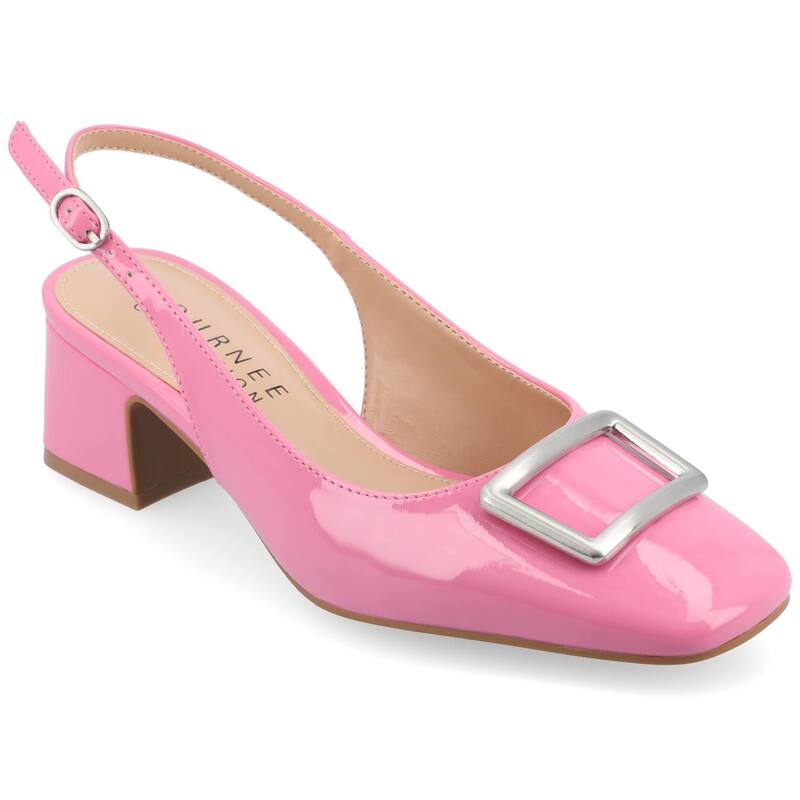ジャーニー レディース シューズ パンプス Journeeverlee Women'sling Back Square Toe Pumps Pink ピンク|ReVida 店