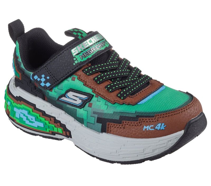 スケッチャーズ レディース シューズ スニーカー Skechers Mega-Craft 4K Boys\u0027 Sneakers Brown Green 緑であること