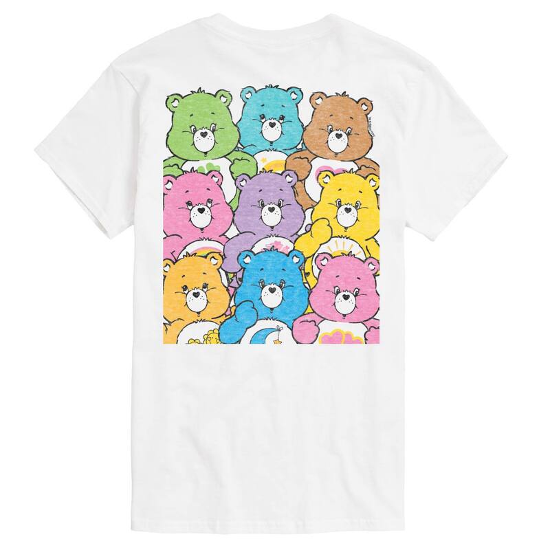 アニメキャラクター レディース トップス Tシャツ グラフィック Licensed Character Men's Care Bears Group Collage Graphic Tee White ホワイト|ReVida 店