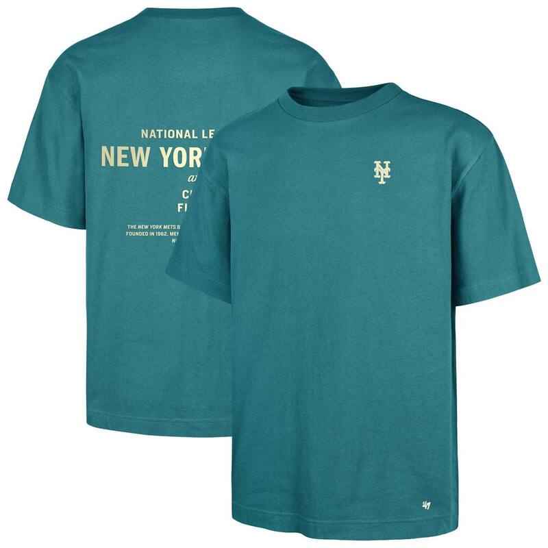 フォーティセブンブランド レディース トップス ティーシャツ 47 Brand Men\u0027s \u002747 Hunter Greenew York Mets Leon Foundation T-Shirt Met Multi マルチ色合い トップス-Tシャツ・カットソー