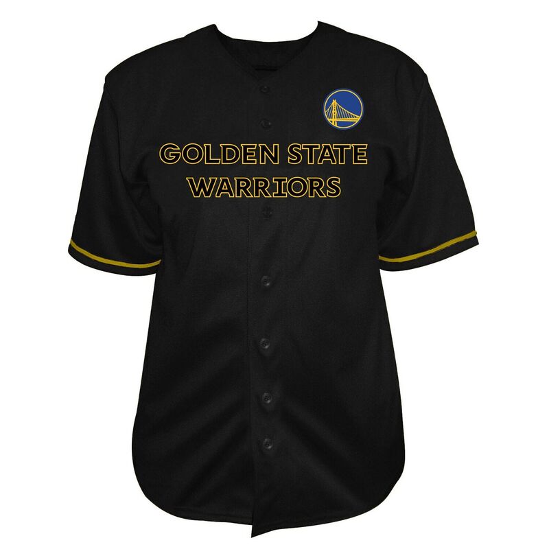 ファナティクス レディース トップス Tシャツ トール ジャージー Men's Fanatics Black Golden State Warriors Big & Tall Pop Full-Button Jersey War Black ブラック