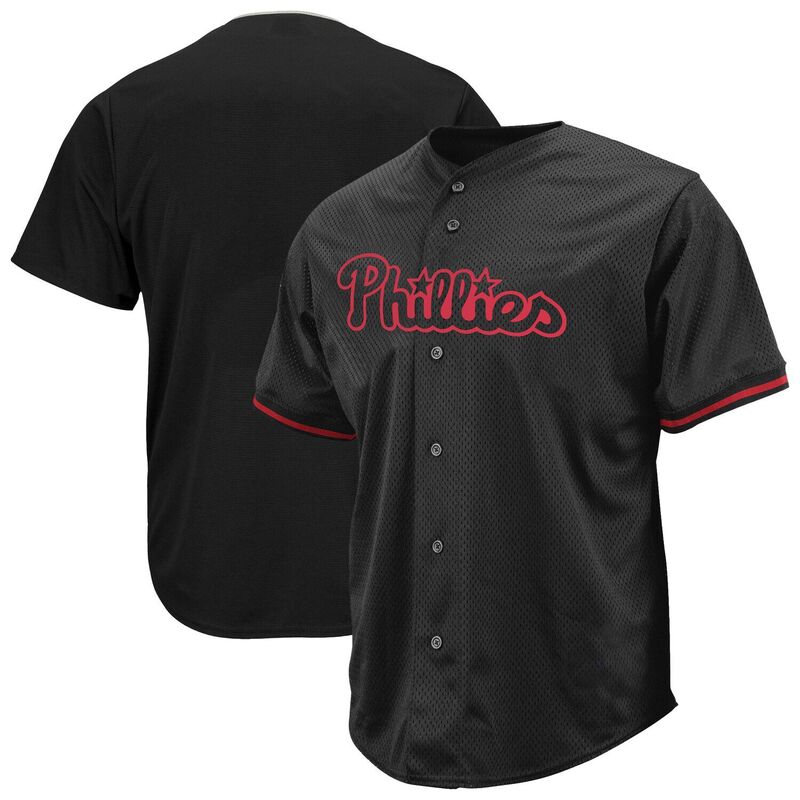 プロファイル レディース トップス Tシャツ トール ジャージー Men's Profile Black Philadelphia Phillies Big & Tall Pop Fashion Jersey Phl Black ブラック|ReVida 店