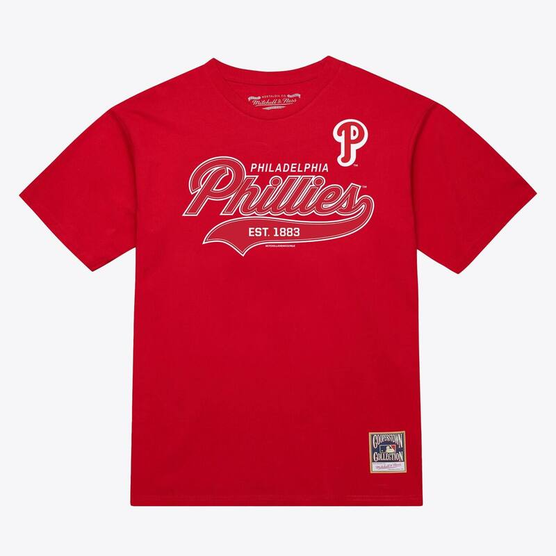 ミッチェル\u0026ネス レディース トップス プルオーバー Men\u0027s Mitchell \u0026 Ness Red Philadelphia Philliescript Sweep Arch T-Shirt Phl Red 赤いこと