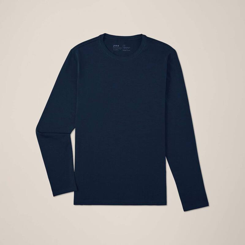 パクト レディース トップス Tシャツ コットン Pact Luxe Signature Slim Long Sleeve Tee Made With Organicottonavy ネイビー|ReVida 店