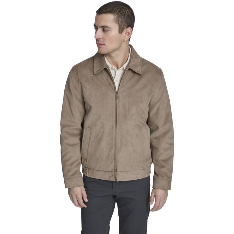 ドッカーズ レディース アウター ジャケット・ブルゾン スエード ダウン Men's Dockers Faux Suede Laydown Collar Jacketan タン｜ReVida 店