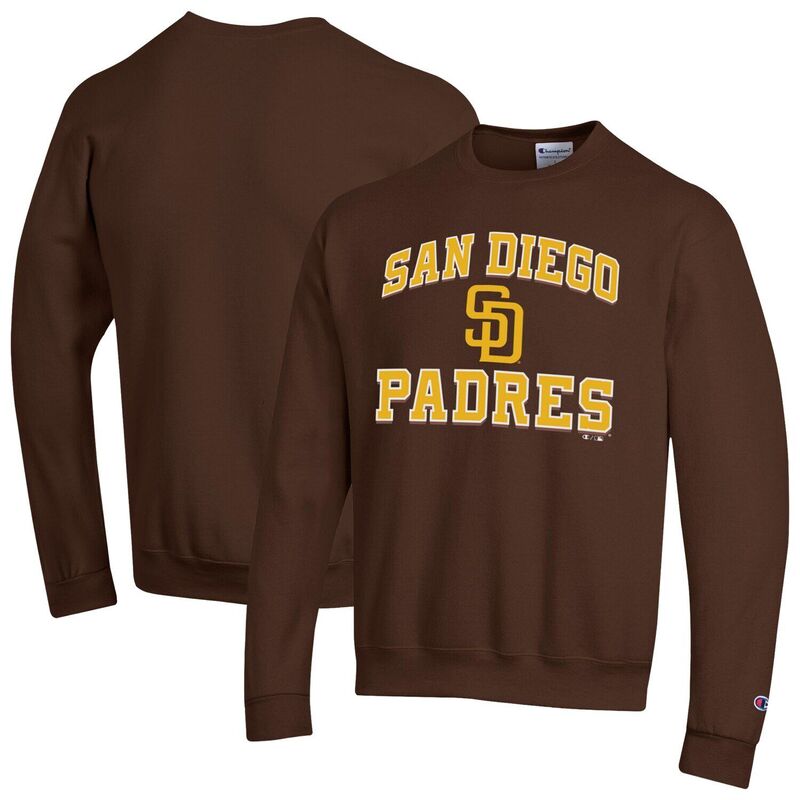 チャンピオン レディース トップス Tシャツ スウェット Men's Champion Brown San Diego Padres Heart & Soul Powerblend Sweatshirt Pad Brown ブラウン