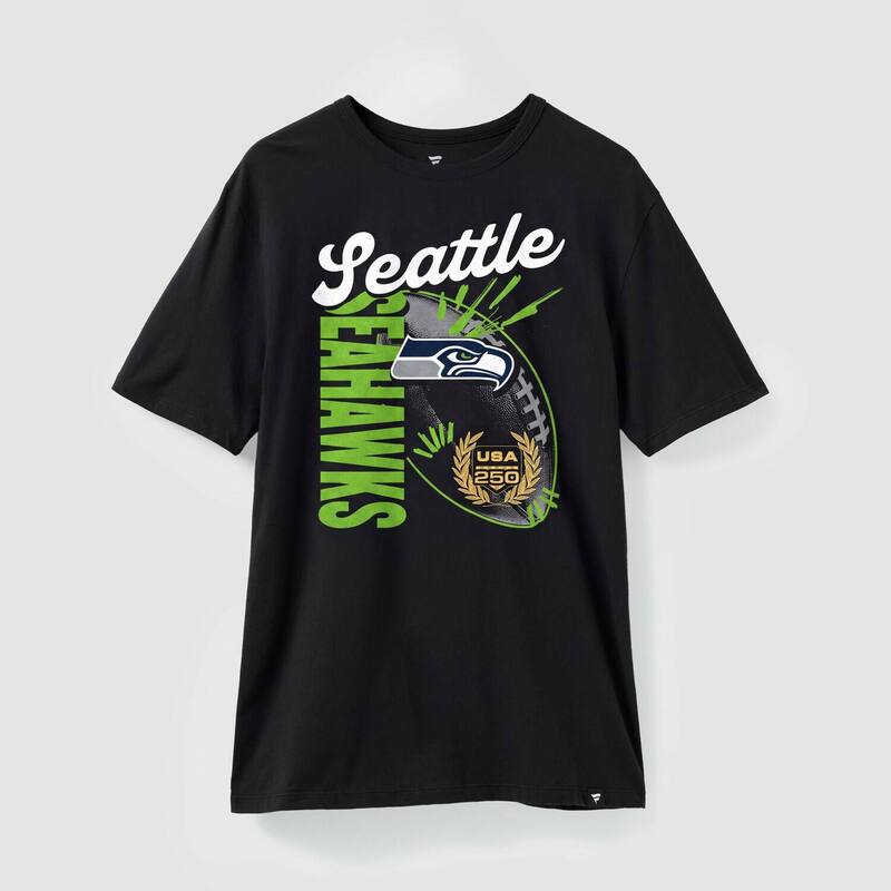 ファナティクス レディース トップス Tシャツ Men's Fanatics Black Seattle Seahawks USA 250 Gold Standard Team Heritage T-Shirt Sea Black ブラック