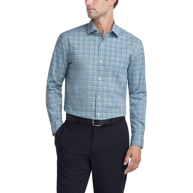 ヴァンハウセン レディース トップス Tシャツ Men's Van Heusen Everyday Defense Stain Shield Fit Dresshirt Green Multi グリーン