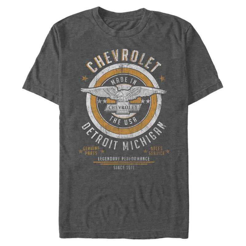 アニメキャラクター レディース トップス Tシャツ トール グラフィック Licensed Character Big & Tall Chevrolet Made In The USA Graphic Tee Charcoal Heather チャコール