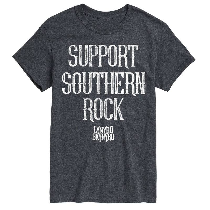 アニメキャラクター レディース トップス Tシャツ グラフィック Licensed Character Men's Lynyrd Skynyrd Support Southern Rock Graphic Tee Heather Charcoal チャコール