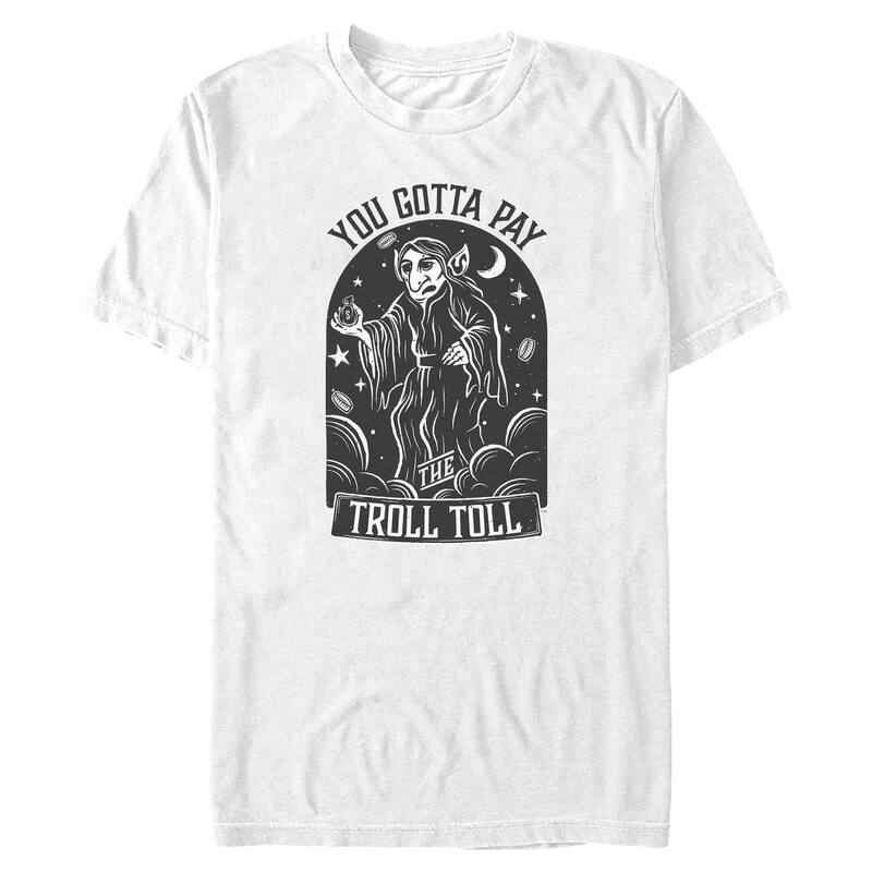 アニメキャラクター レディース トップス Tシャツ グラフィック Licensed Character Men's It's Alwaysunny In Philadelphia Pay The Troll Toll Graphic Tee White ホワイト|ReVida 店
