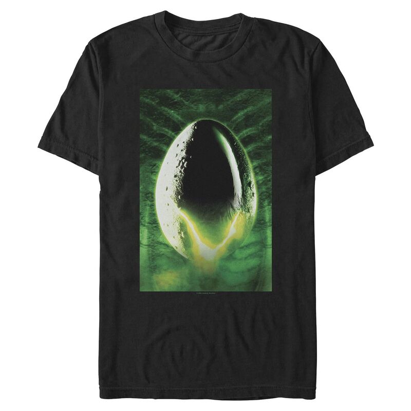 アニメキャラクター レディース トップス Tシャツ グラフィック Licensed Character Men's Aliens Egg Hatch Graphic Tee Black ブラック