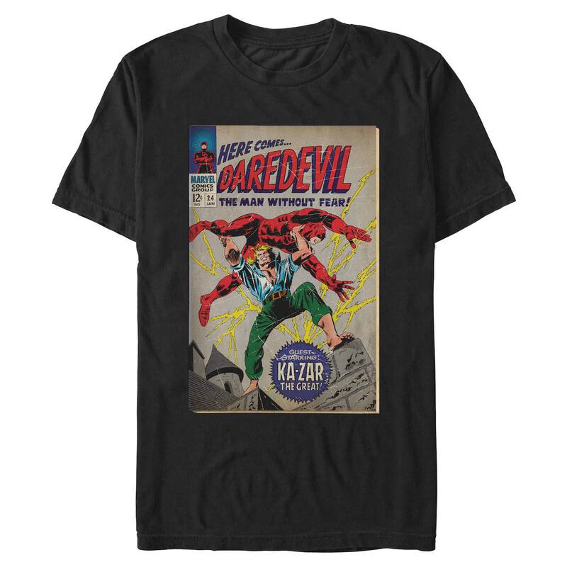 【送料無料】 マーベル レディース Tシャツ トップス Men's Marvel Daredevil & Ka-Zar The Great Graphic Tee Black