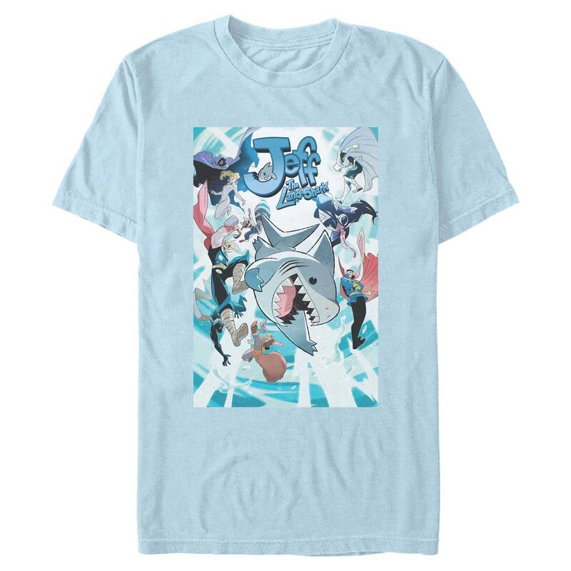 マーベル レディース トップス Tシャツ グラフィック Men's Marvel Jeff The Land Shark Graphic Tee Light Blue ブルー|ReVida 店