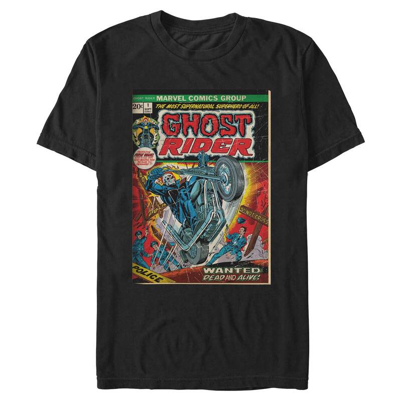 マーベル レディース トップス Tシャツ グラフィック Men's Marvel Ghost Rider Graphic Tee Black ブラック｜ReVida 店