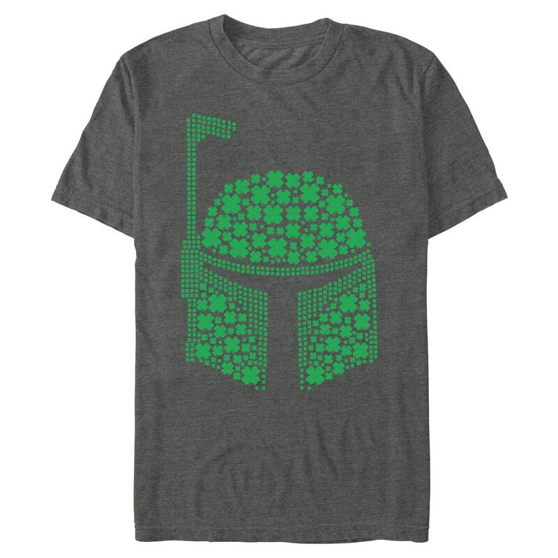 スター ウォーズ レディース トップス Tシャツ グラフィック Star Wars Men's Boba Fett Clovers Graphic Tee Dark Heather ヘザー