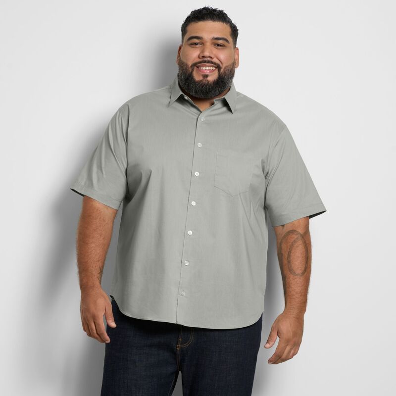 ヴァンハウセン レディース トップス Tシャツ トール ダウン Big & Tall Van Heusen Everyday Defense Stainshield Short Sleeve Button-Down Shirt Icebergreen グリーン｜ReVida 店