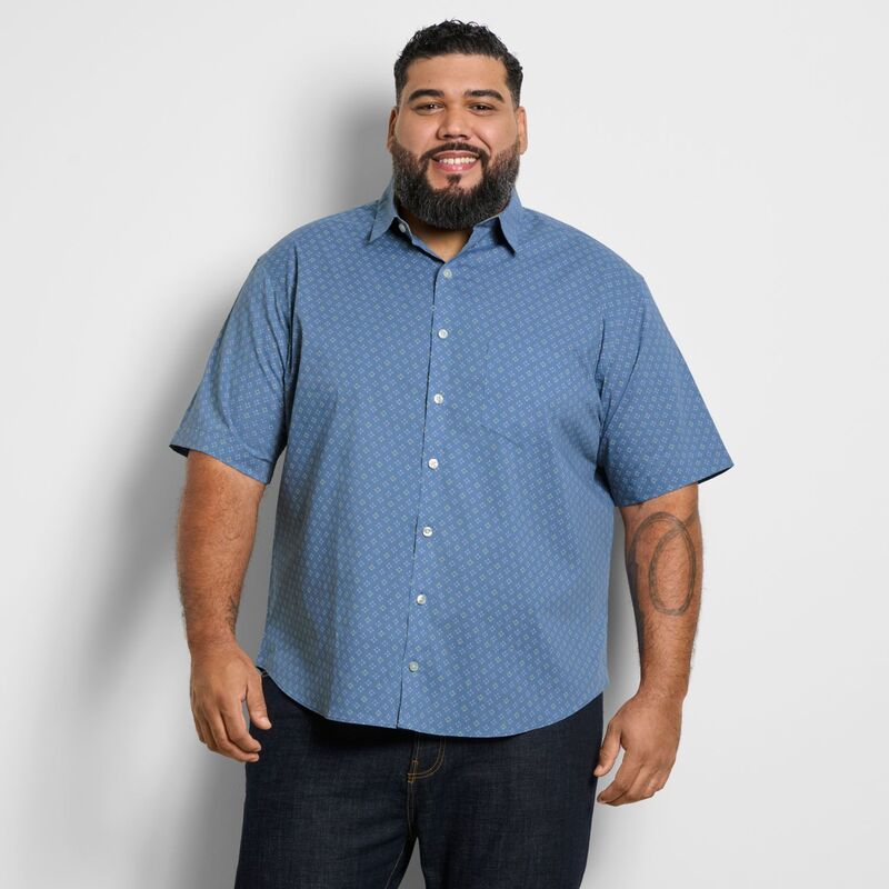 ヴァンハウセン レディース トップス Tシャツ トール ダウン Big & Tall Van Heusen Everyday Defense Stainshield Short Sleeve Button-Down Shirt Riverside