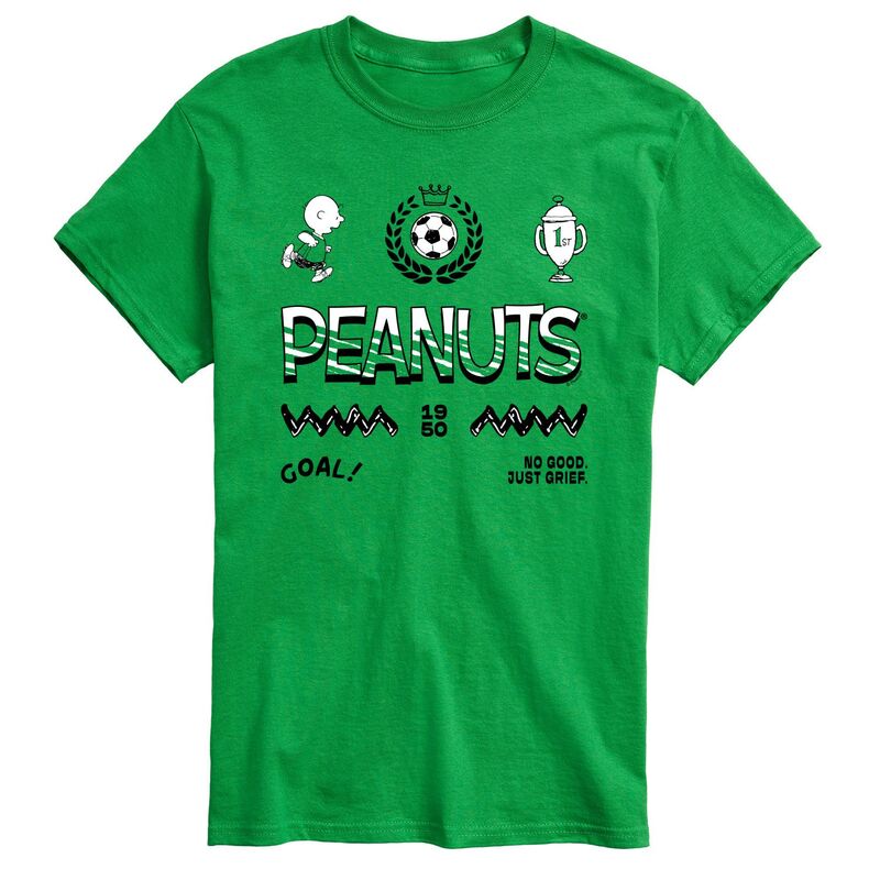 アニメキャラクター レディース トップス Tシャツ トール グラフィック Licensed Character Big & Tall Peanuts Charlie Brown Graphic Tee Green グリーン