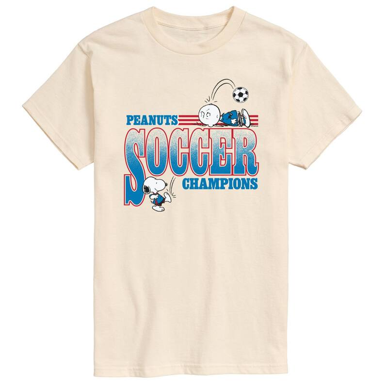 アニメキャラクター レディース トップス Tシャツ トール グラフィック Licensed Character Big & Tall Peanutsoccer Champions Graphic Tee Cream クリーム｜ReVida 店
