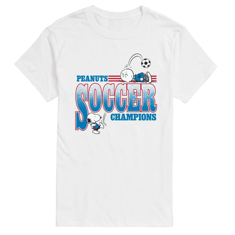 アニメキャラクター レディース トップス Tシャツ トール グラフィック Licensed Character Big & Tall Peanutsoccer Champions Graphic Tee White ホワイト|ReVida 店