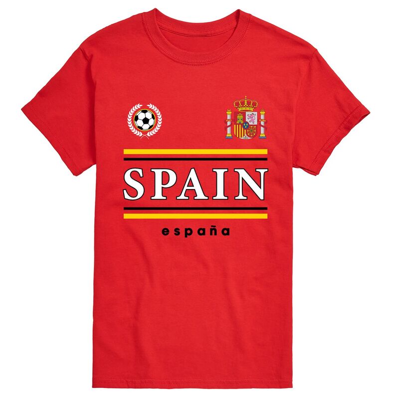 アニメキャラクター レディース トップス Tシャツ トール ジャージー グラフィック Licensed Character Big & Tall Spain Soccer Jersey Graphic Tee Red レッド