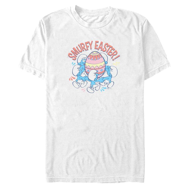 アニメキャラクター レディース トップス Tシャツ トール グラフィック Licensed Character Big & Tall Smurfy Easter Graphic Tee White ホワイト
