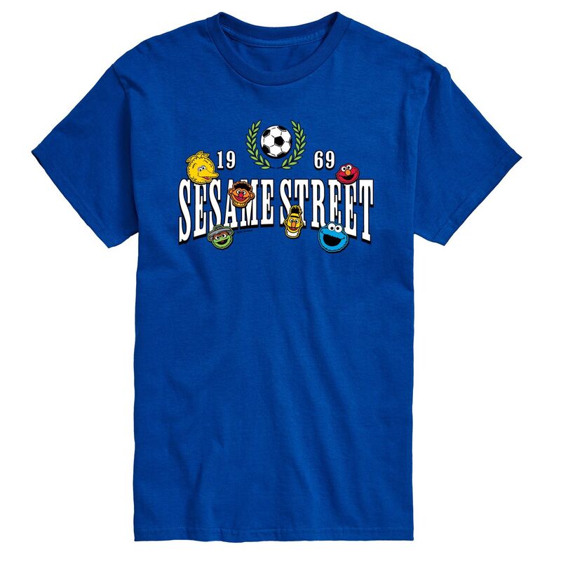アニメキャラクター レディース トップス Tシャツ ジャージー グラフィック Licensed Character Men'sesame Street Soccer Jersey Graphic Tee Royal Blue ブルー|ReVida 店