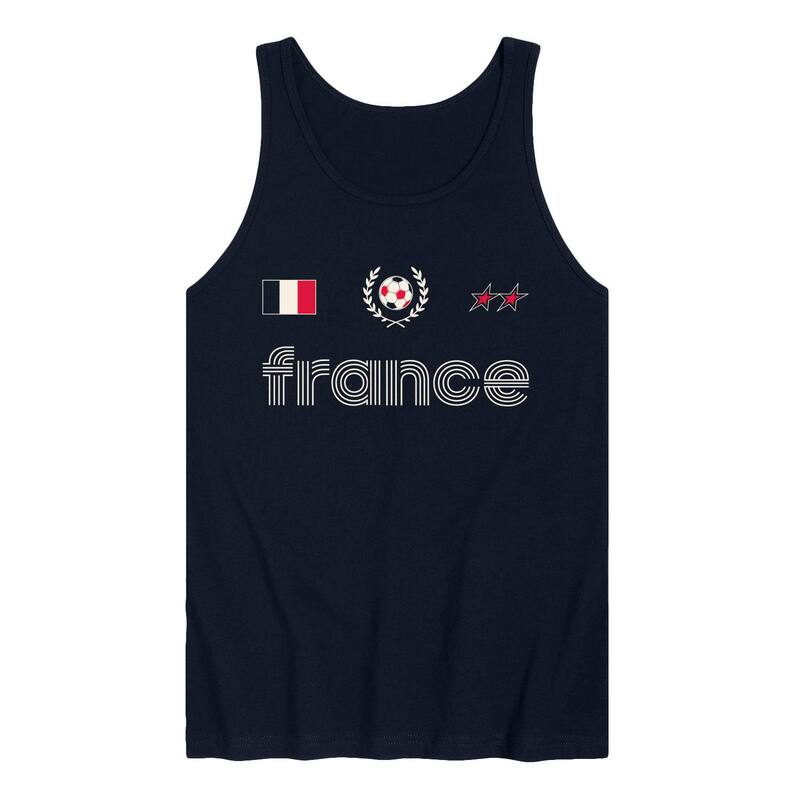 アニメキャラクター レディース トップス Tシャツ ジャージー グラフィック Licensed Character Men's France Soccer Jersey Graphic Tank Top Navy ネイビー|ReVida 店