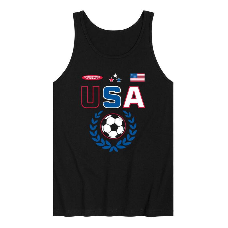 アニメキャラクター レディース トップス Tシャツ ジャージー グラフィック Licensed Character Men's USA Soccer Jersey Graphic Tank Top Black ブラック|ReVida 店