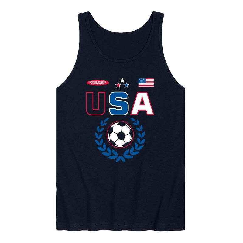 アニメキャラクター レディース トップス Tシャツ ジャージー グラフィック Licensed Character Men's USA Soccer Jersey Graphic Tank Top Navy ネイビー|ReVida 店
